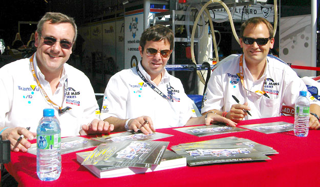 Mike, Tommy and Ben, Tuesday at Le Mans. Photo: Marcus Potts